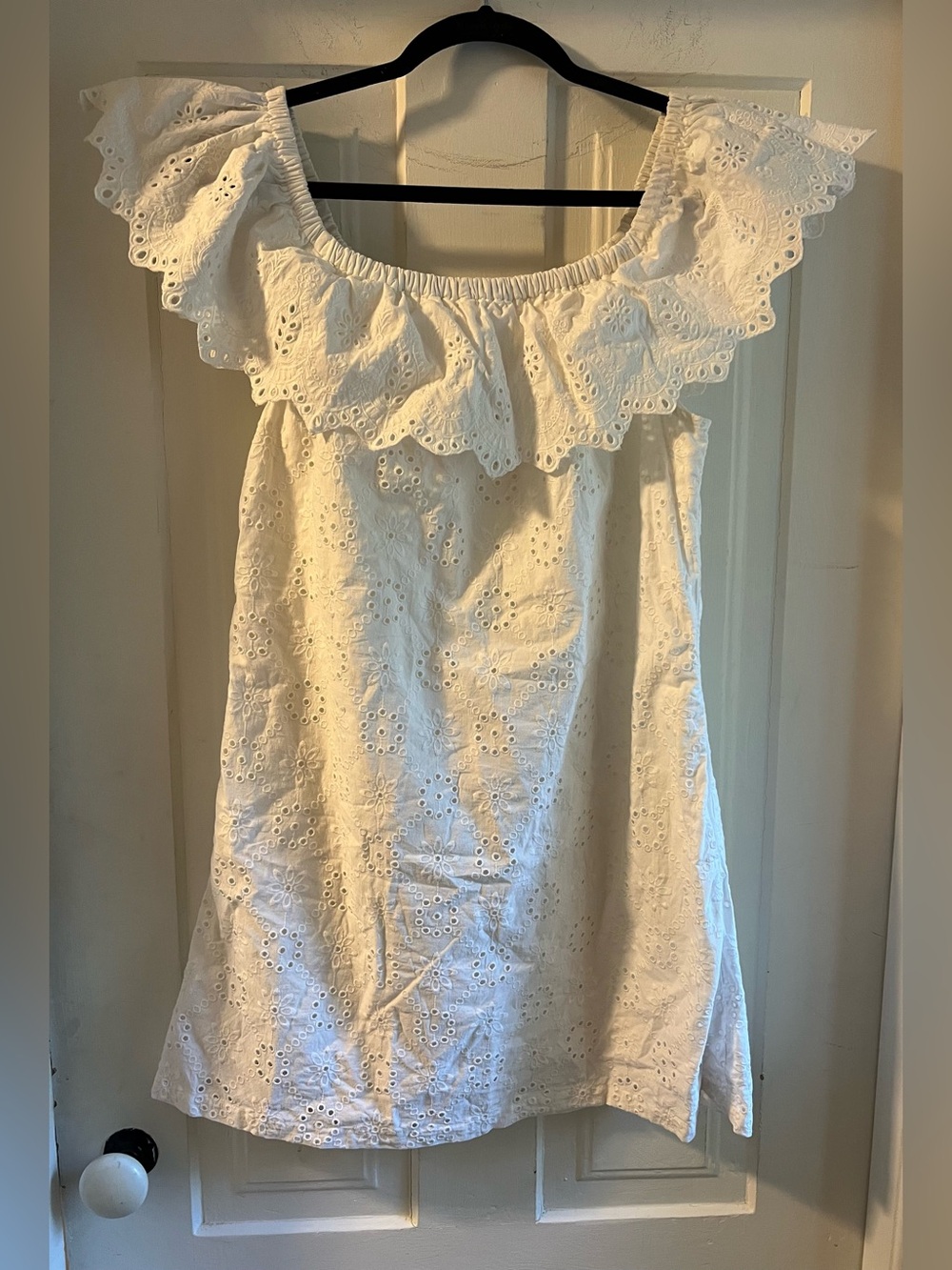 Tommy Bahama White Eyelet Off-Shoulder Women’s dress